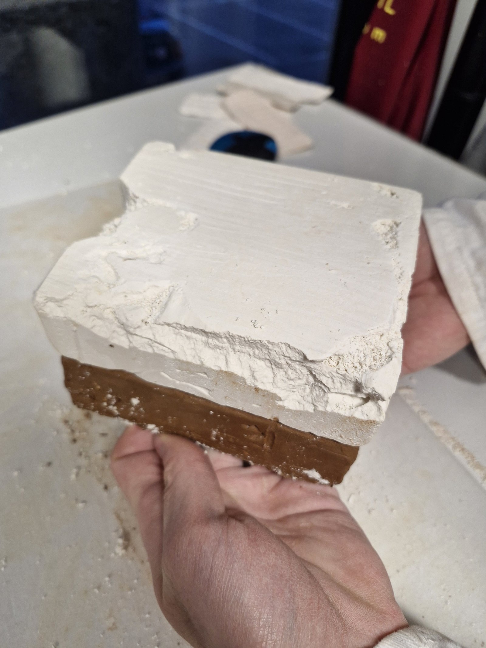 Moule en plâtre utilisé pour le coulage de la porcelaine
